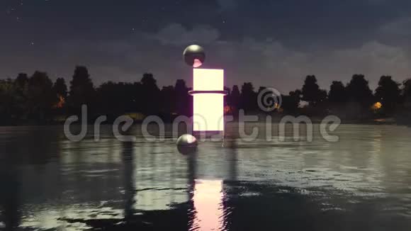 从另一个维度进入夜晚的湖面视频的预览图