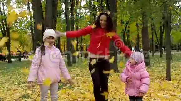 秋天公园的家人视频的预览图