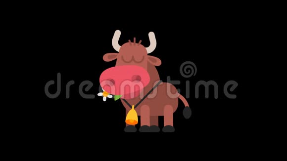 牛搞笑动物角色中国园艺视频的预览图