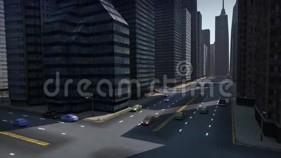 不明飞行物在城市上空盘旋的动画视频的预览图