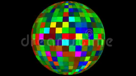 闪烁高科技壁球旋转地球多色公司阿尔法垫可循环4K视频的预览图
