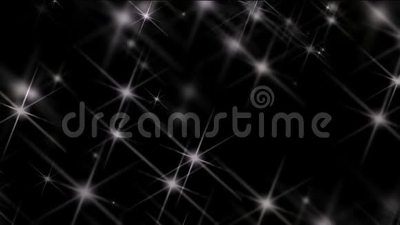 星际舰队在黑色的天空中闪耀着明亮的星星视频的预览图