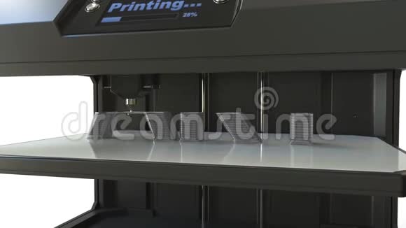 用金属打印3D打印机制作ART体积文本延时动画视频的预览图