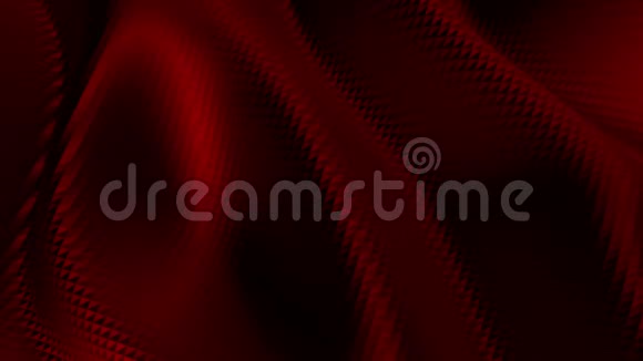 深红色低聚波动表面作为精细背景暗红色多边形几何振动环境或脉动视频的预览图