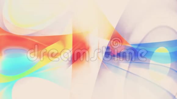 旋转的抽象水晶几何画彩虹无缝回环动画新品质艺术快乐视频的预览图