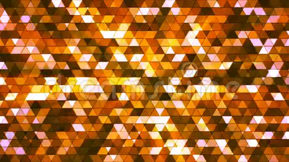 广播闪烁方形高科技三角形橙色抽象循环4K视频的预览图