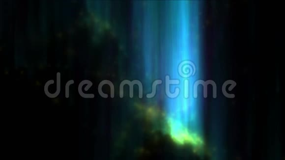 天空中的极光和北极光气体烟雾粒子烟火宇宙空间视频的预览图