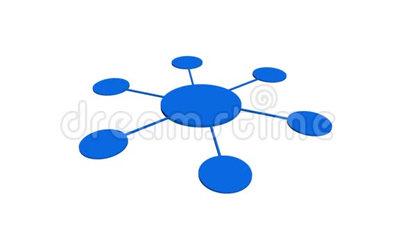 连接节点的圆圈抽象旋转技术网络背景视频的预览图