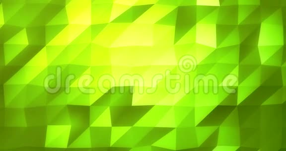低聚发光几何4k背景作为动画视频渲染的清新春天绿色视频的预览图