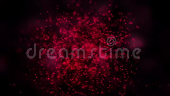 发光抽象像符号像红色粒子制成的符号摘要夜间背景视频的预览图