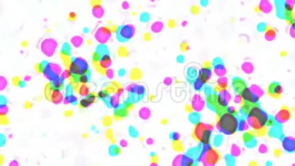 多色彩虹色复古特写半色调效果视频的预览图