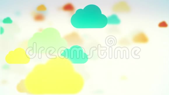 移动的彩色云4K视频的预览图