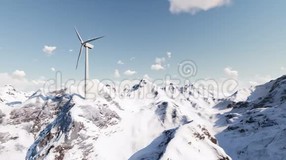 山顶风力涡轮机视频的预览图
