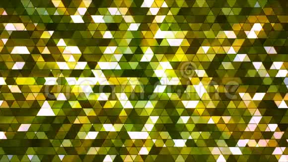 广播闪烁方形高科技三角形绿色抽象可循环4K视频的预览图