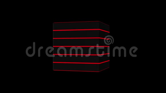 3D黑色立方体4K电脑生成动画视频的预览图