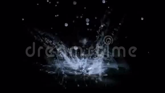 水滴波纹飞溅间歇泉泉水液滴颗粒视频的预览图