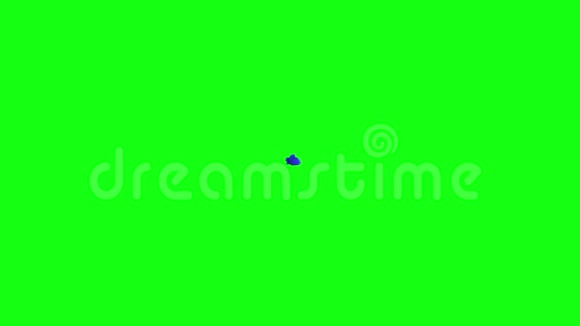 开放长时间盛开的蓝色花朵时间推移三维动画隔离在色度键绿屏背景新质量视频的预览图