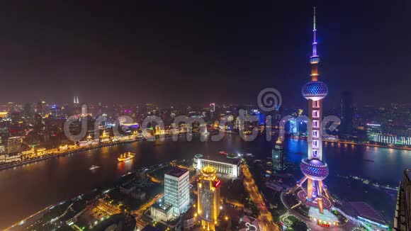 上海江湾市中心全景4k时间流逝视频的预览图