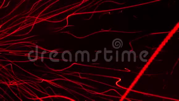 红色波浪霓虹灯线可循环抽象运动背景视频的预览图