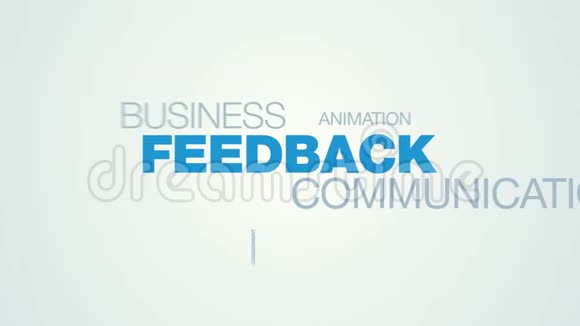 反馈沟通业务信息回答客户评论留言意见评估动画文字云视频的预览图