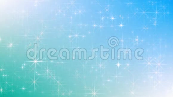 抽象的蓝色背景与魔法耀斑和闪闪发光的星星1920x1080视频的预览图