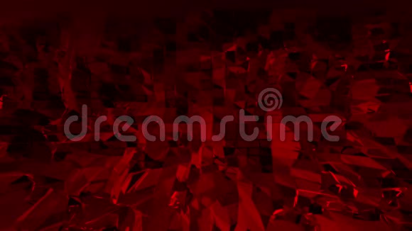 暗红色低聚波动表面作为梦想背景暗红色多边形几何振动环境或脉动视频的预览图