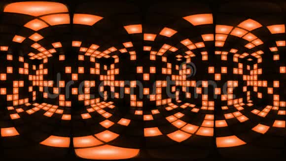 360VR橙迪斯科夜总会舞池壁灯网背景vj循环视频的预览图