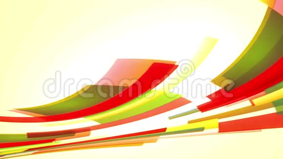 从左到右有五颜六色的红色和绿色线条的动画视频的预览图