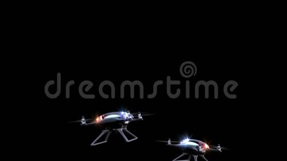 未来的概念警用无人机起飞视频的预览图