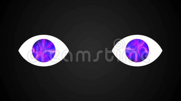 抽象技术眼睛与宇宙在瞳孔3D渲染视频的预览图