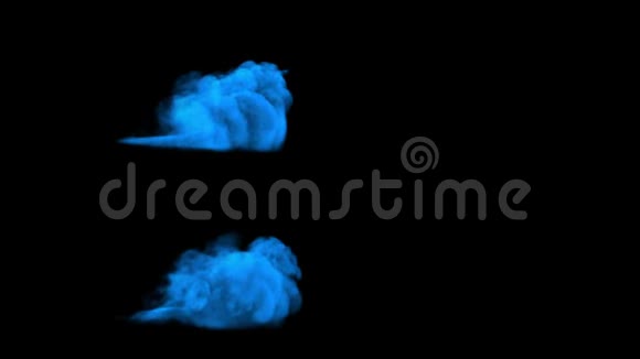 蓝色冲击波向右发散烟雾旋转视频的预览图