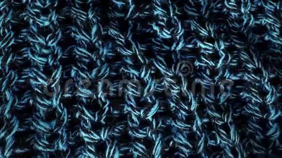 羊毛纹理悬垂纺织图案特写羊毛织纹面料背景细线的可见细节视频的预览图