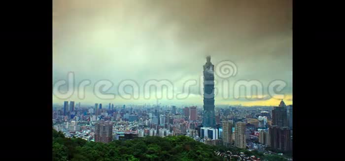 台湾台北市美丽景色时间流逝视频的预览图