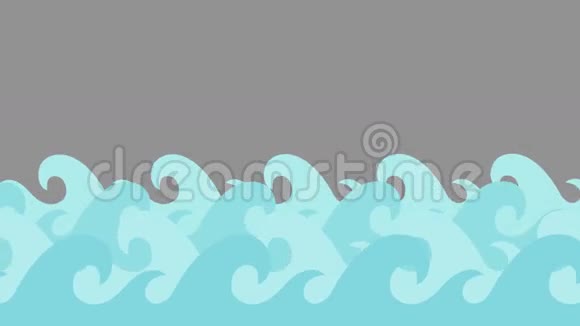 诺亚方舟灰色的天空在海上航行视频的预览图