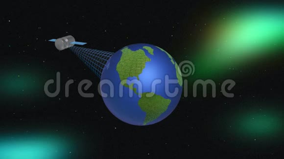 旋转地球仪和卫星视频的预览图
