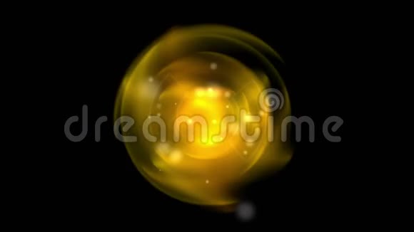 4K旋转技术能量和黄金动态光球背景视频的预览图