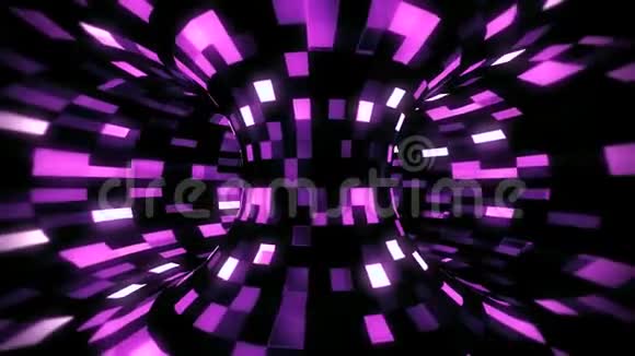 三维紫红色科幻环面人工智能VJ环背景视频的预览图