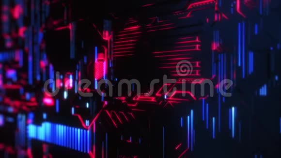 数码科技数码背景紫粉视频的预览图