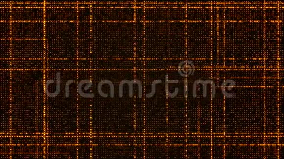 橙色发光粒子网格视频的预览图