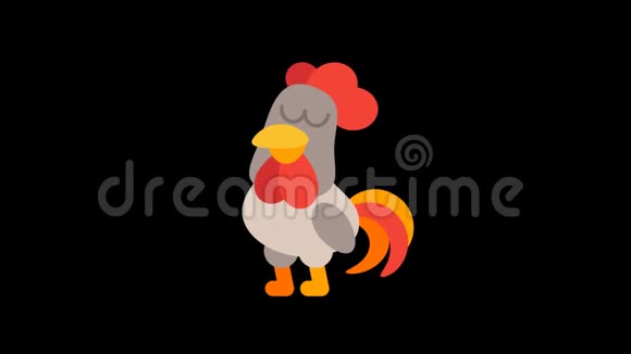 公鸡搞笑动物角色中国园艺视频的预览图
