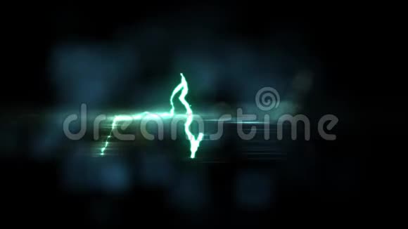 绿色闪电心脉冲无缝圈闪亮耀斑动画新品质独特自然光效视频视频的预览图