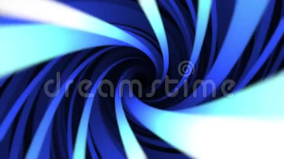 螺旋丝带线的抽象动画不同色调的线条中心旋转的催眠背景视频的预览图