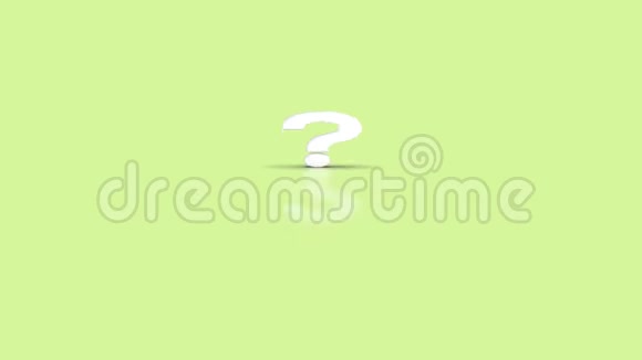 在简单的最小色标绿色背景上用最小色标符号向相机跳跃视频的预览图