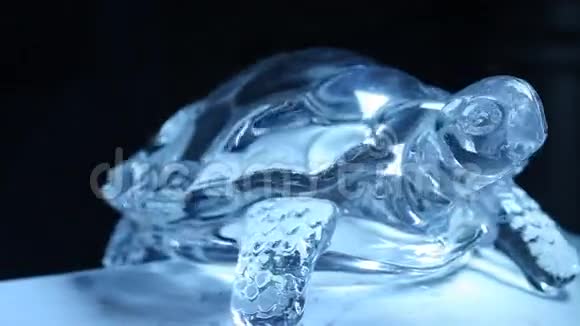 水晶乌龟装饰片特写视频的预览图