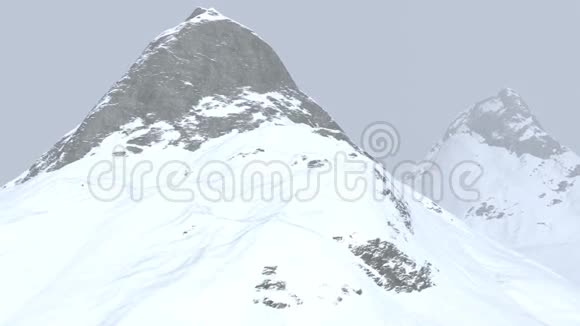 三维计算机生成的雪山景观视频的预览图
