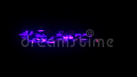炫酷霓虹灯小故障YOUWIN文字动画背景标志无缝循环新质量通用技术动态视频的预览图