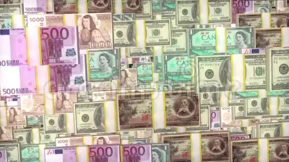 世界货币放大美元欧元日珍加拿大视频的预览图