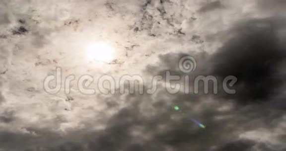 云与灰色的雨云时间流逝视频的预览图