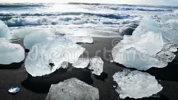 海洋冰蓝冰川视频的预览图