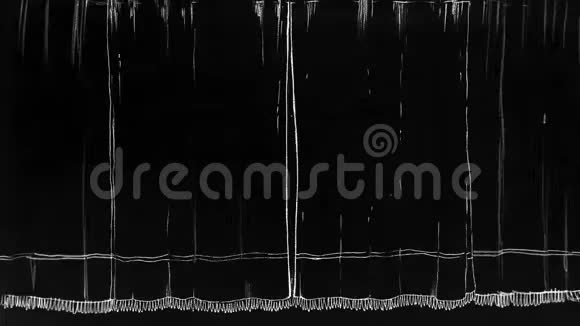 黑色背景上的白色线条视频的预览图